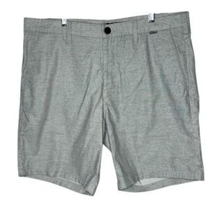Hurley Nike Dri Fit Flat Front Chino Men's Gray Shorts. Size 36.